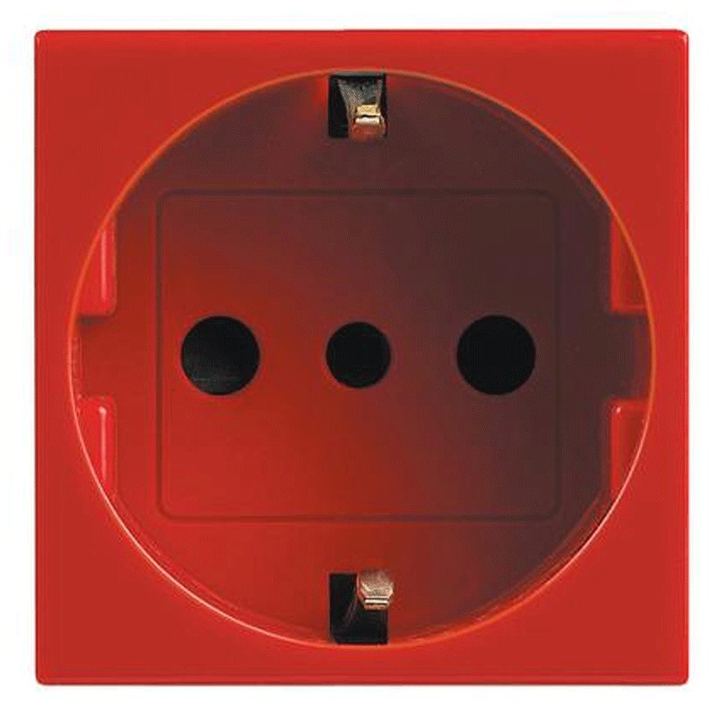 Legrand Vela rot 10/16A Zwei-Wege-Schukodose 2 Module 682875