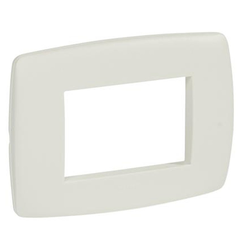 Legrand Vela Platte rund weiß stucco 3 Module 685601