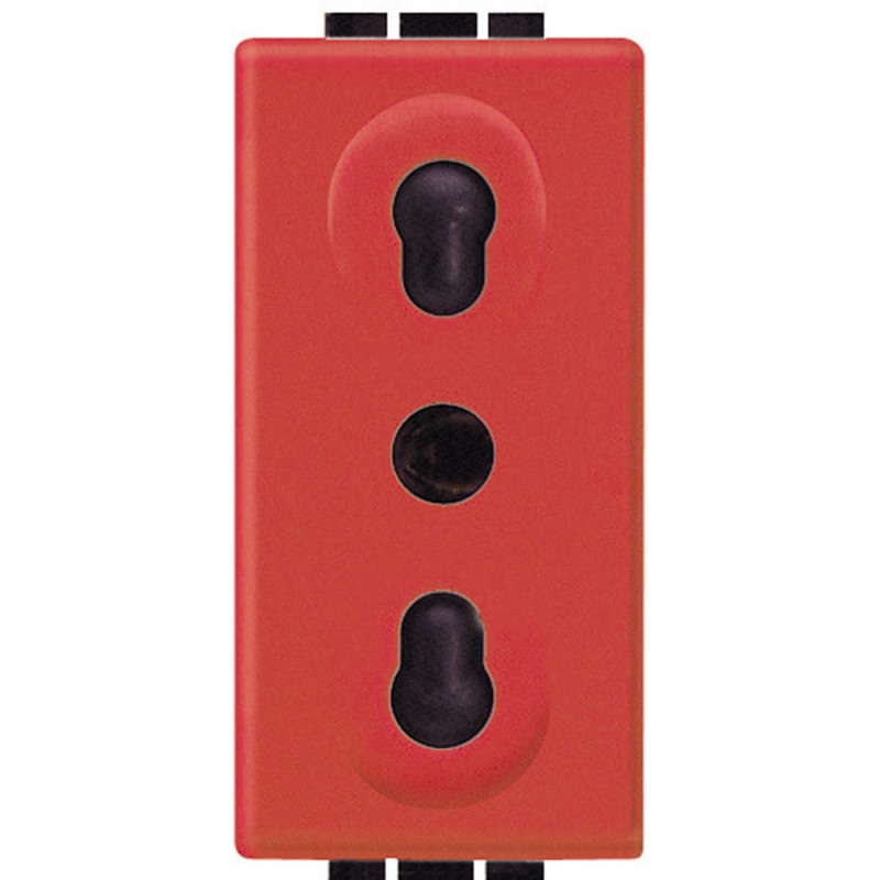 Bticino Livinglight zweiseitige rote Steckdose L4180R