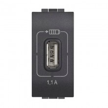 Bticino LivingLight anthrazit USB-Ladegerät L4285C1