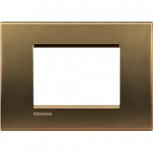 Bticino Livinglight Abdeckrahmen 3 Module Bronze poliert LNA4803BZ
