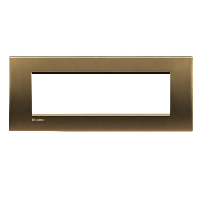 Bticino Livinglight Abdeckrahmen 7 Module Bronze poliert LNA4807BZ