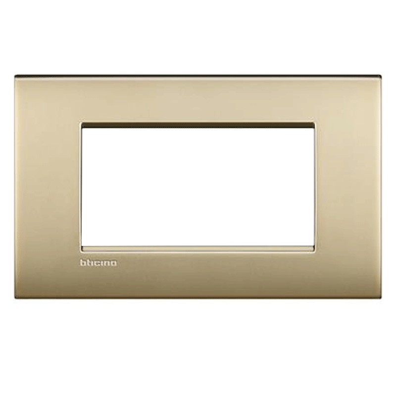 Bticino Livinglight Abdeckrahmen AIR 4 Module gold satiniert LNC4804OF