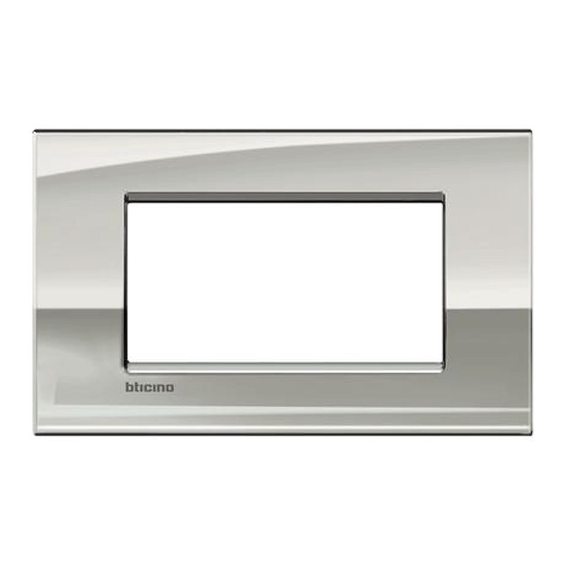 Bticino Livinglight Abdeckrahmen AIR 4 Module Palladium poliert LNC4804PL