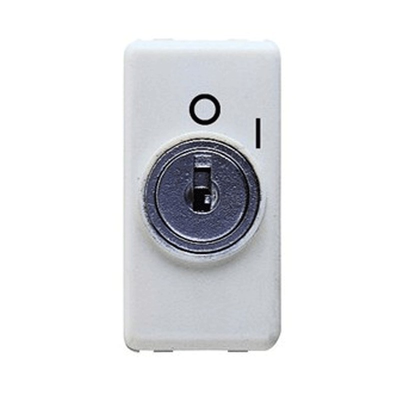 Gewiss System-Schlüsselschalter zweipolig weiß GW20005