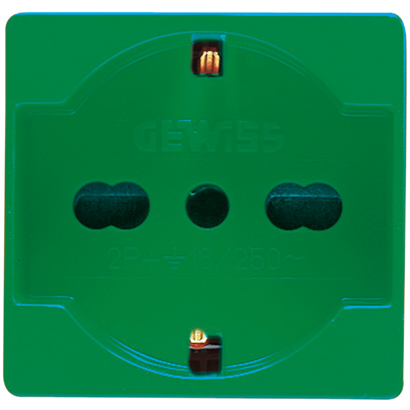 Gewiss system unel Deutsche Steckdose 10/16A grün GW20282