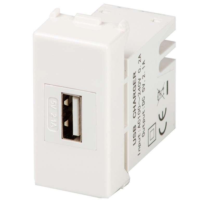 USB-Stromversorgungsbuchse 2,1A Master Mix Serie weiß 21214