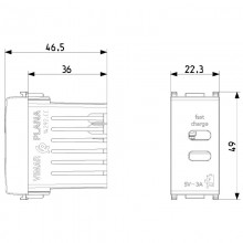 Vimar Plana USB-Netzteil 5V 3A 1 Modul weiß 14292.CC