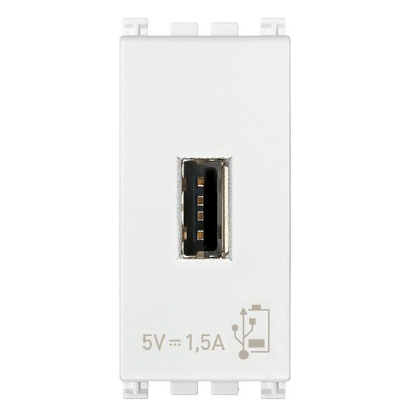 Steckernetzteil Vimar Arke USB 5V 1,5A 1 Modul weiß 19292.B