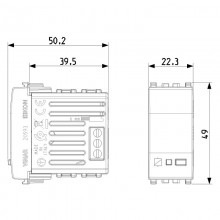 Vimar Eikon IoT verbundener Stellantrieb für 16A Steckdosen Weiß 20593.B