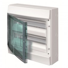 Abb-Schaltschrank wandmontiert grau 36 Module mit Tür IP65 65P18X22