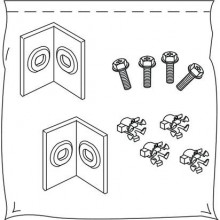 Bticino Serie MAS Set Schrauben und -Platten zur Flankierung von Schaltkästen 82000A