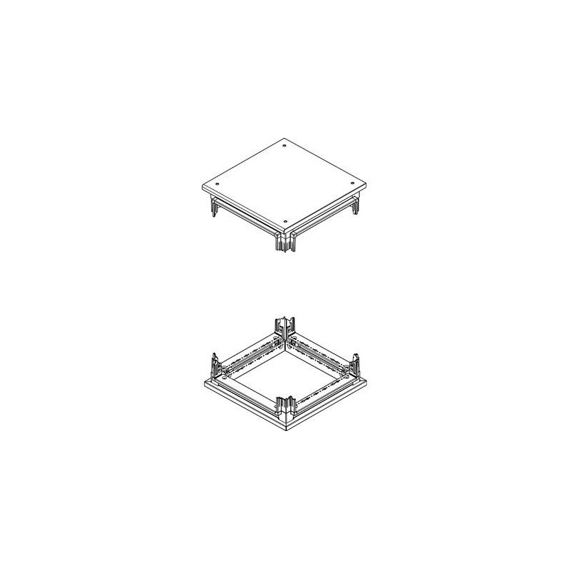 Bticino Sockel- und Header-Kit für HDX 350x350 Schränke 91801/33A