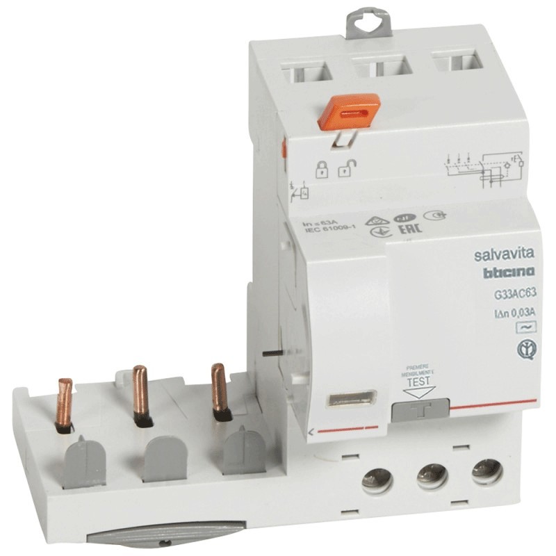 Bticino FI-Block 3P 63A AC 30mA G33AC63