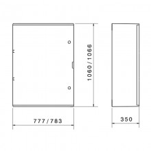 Gewiss Wand-Elektrokasten mit massiver Tür 800x1060x350 IP66 GW46007F