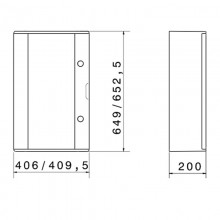 Gewiss-Schaltschrank aus transparentem Polyester mit IP65-Schloss GW46204F