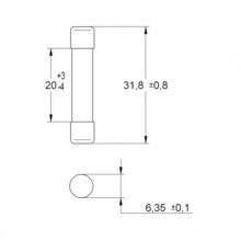 Italweber-Zylindersicherung 6,3 x 32 mm Standard 2A 250V 0302002