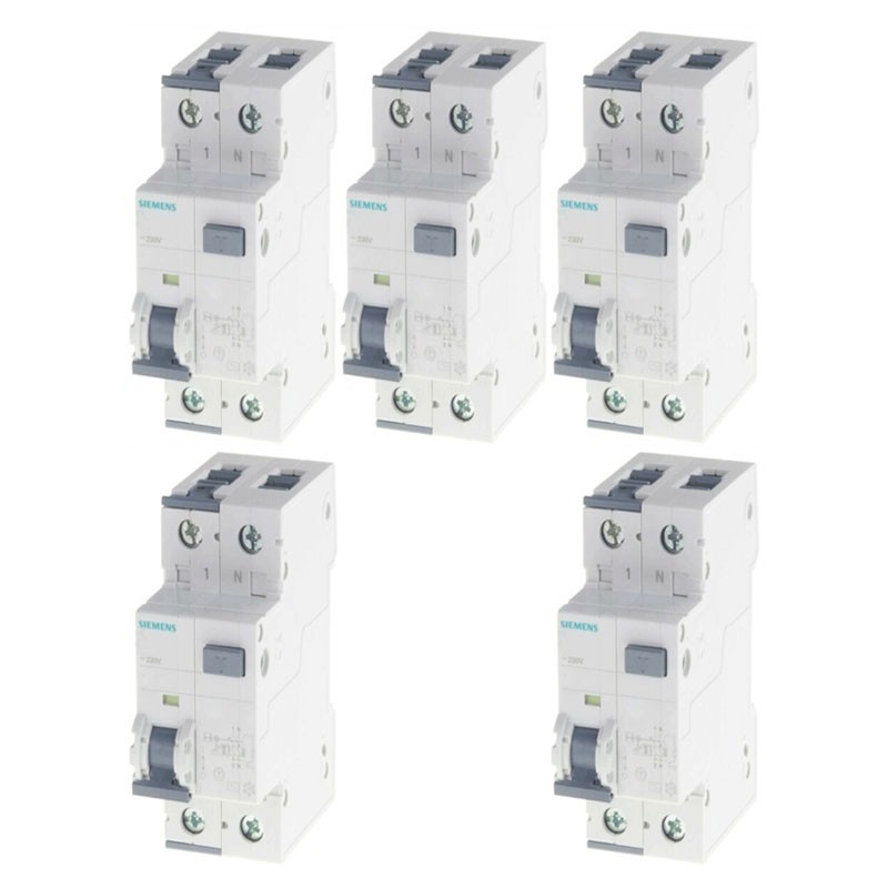 Siemens Kit FI- und LS Schalter 25A 1P+N 30MA 4,5KA 5SU13531KK25