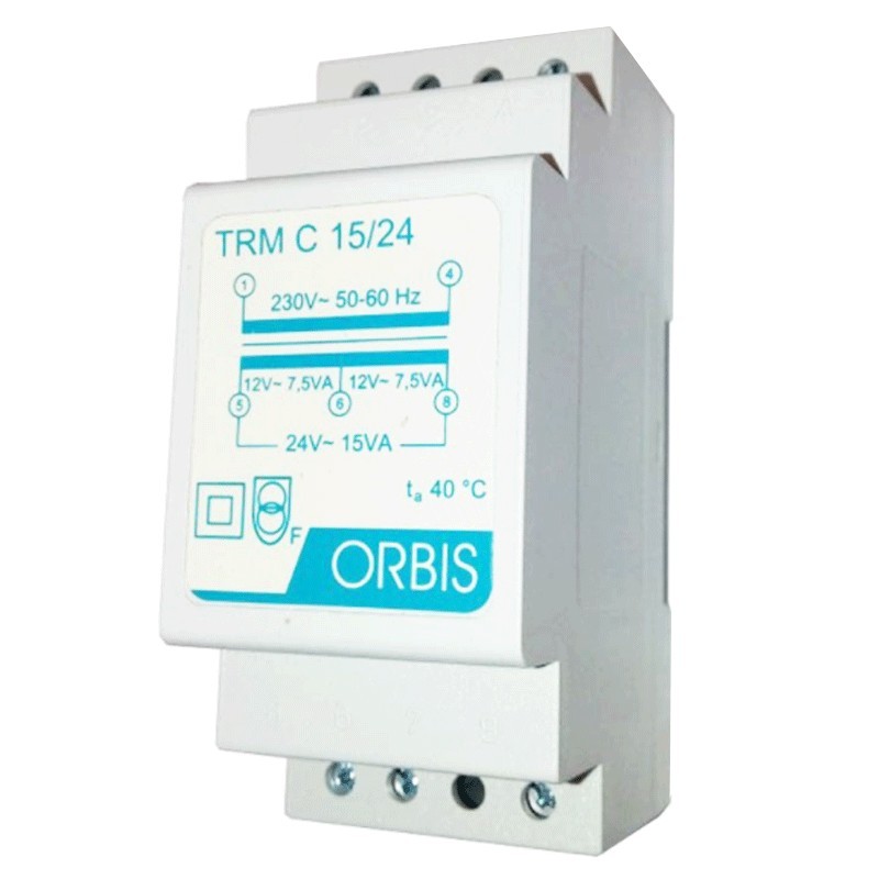 Orbis 15VA 230/12-24V AC Modulartransformator OB86C1524