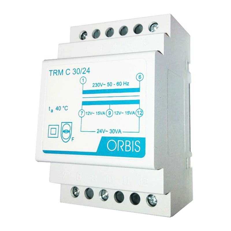 Orbis 30VA 230/12-24V AC Modulartransformator OB86C3024