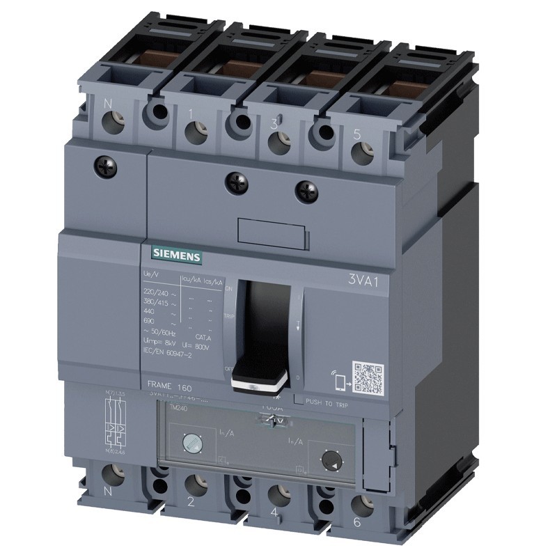 Siemens 3VA1 125A 4-poliger Trennschalter mit vergossenem Gehäuse 3VA11121AA420AA0