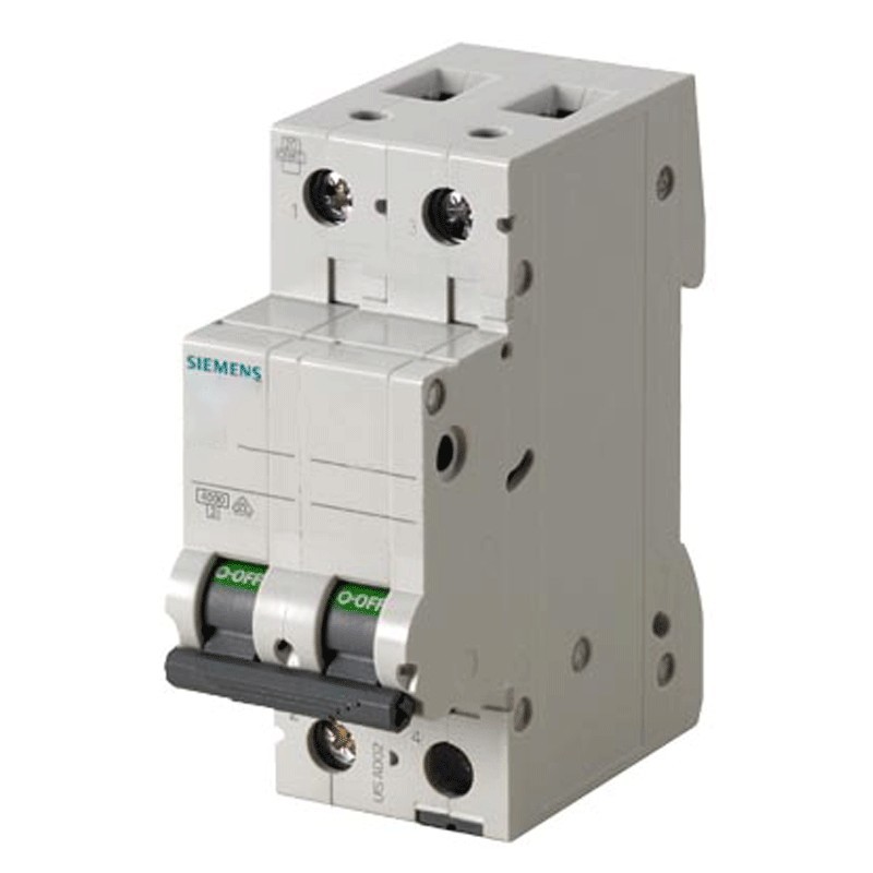 Leistungsschalter Siemens 2P 6A 4,5 kA Typ-C-2 Module