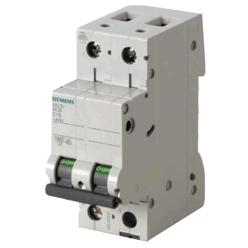 Leistungsschalter Siemens 2P 16A 4,5 kA Typ-C-2 Module