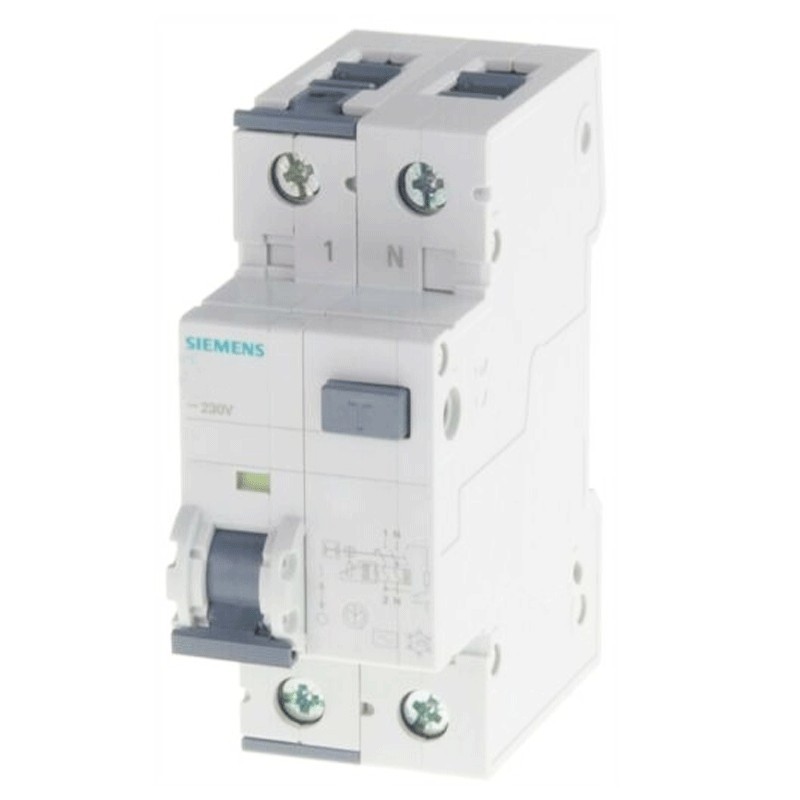 Siemens Fehlerstrom und Leitungsschutzschalter 6A 1P+N 30MA 4,5KA 5SU13531KK06