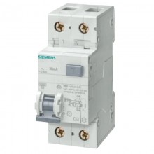 Siemens 1P+N 10A 30mA Differenzialschutzschalter Typ A 4,5kA 2 Module 5SU13537KK10