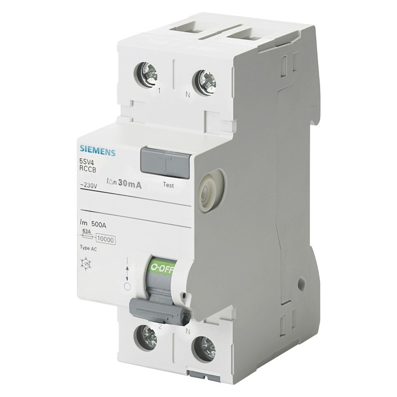 Siemens Fehlerstrom-Schutzschalter 2-polig 25A 300mA AC Typ 2 Module 5SV46120