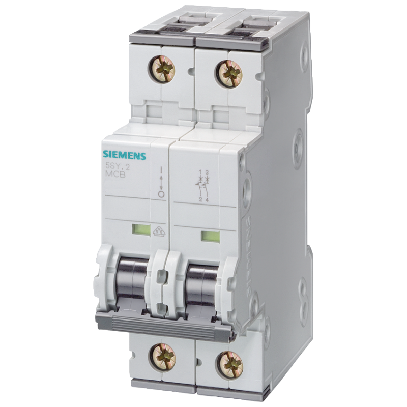 Siemens LS-Schalter 2P 10A 15kA C-Typ 2-Module 5SY72107