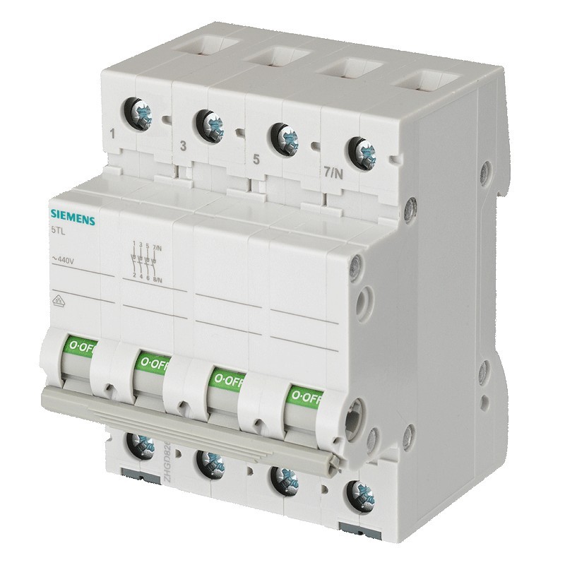 Siemens 3P+N 32A 4 Module Lasttrennschalter 5TL16320