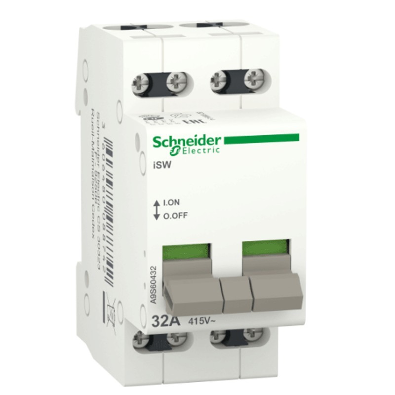 Schneider 4P 32A 2-Modultrennschalter A9S60432