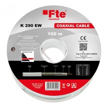 FTE Koaxialkabel für TVSAT 6,8mm aus PVC, 100 Meter K290EW