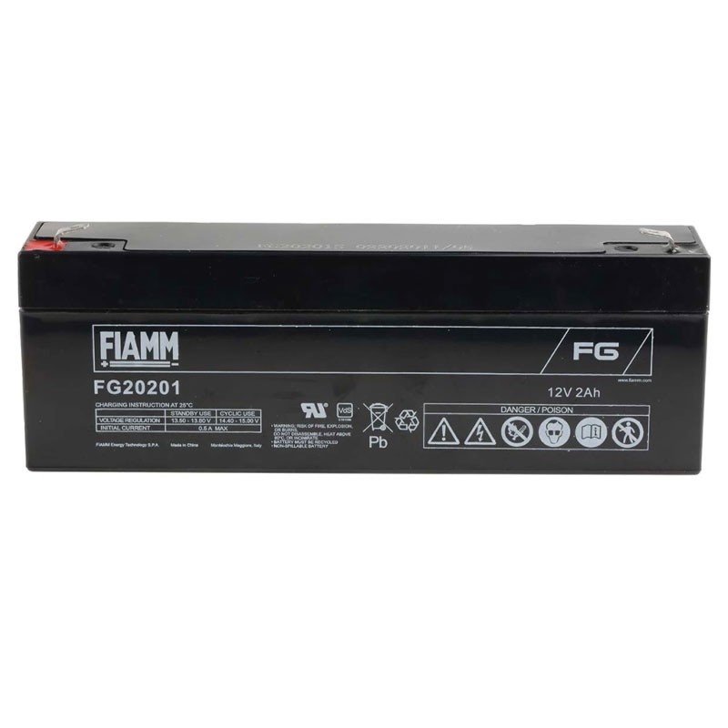 Fiamm 12V 2Ah Blei-Säure-Batterie FG20201