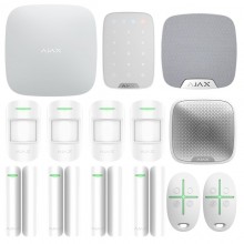 Ajax Wireless Einbruchmeldeanlage Kit mit Hub2 plus 4G 2 SIM WLAN Steuergerät weiß