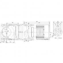 Grundfos elektronische Nassläufer-Umwälzpumpe MAGNA1 40-80 F 1 1/2 Zoll 220mm 99221303