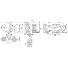 Grundfos elektronische Nassläufer-Umwälzpumpe MAGNA1 D 40-80 F 1 1/2 Zoll 220mm 99221308