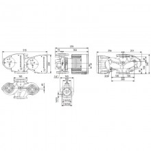 Grundfos elektronische Nassläufer-Umwälzpumpe MAGNA1 D 50-80 F 2 Zoll 240mm 99221340