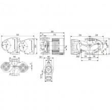Grundfos elektronische Nassläufer-Umwälzpumpe MAGNA1 D 65-80 F 2 1/2 Zoll 340mm 99221378