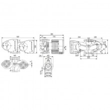 Grundfos elektronische Nassläufer-Umwälzpumpe MAGNA1 D 65-120 F 2 1/2 Zoll 340mm 99221380