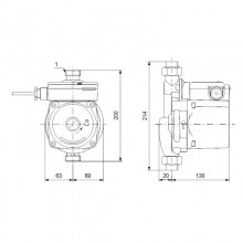 Grundfos Kreislaufpumpe UPA 15-120 230V für den Hausgebrauch 1 Zoll 200mm 99553575