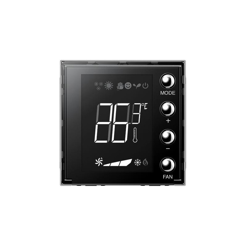 Bticino Unterputz-Thermostat für MyHome mit beleuchtetem Display, 2-modulig H4691