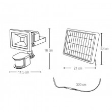 LED-Solarstrahler Fan Europe 9W 5000K IP44 LED-ELIOS-SOLAR