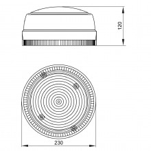 Gewiss runde Deckenleuchte Durchmesser 230mm E27 IP44 grau GW80652