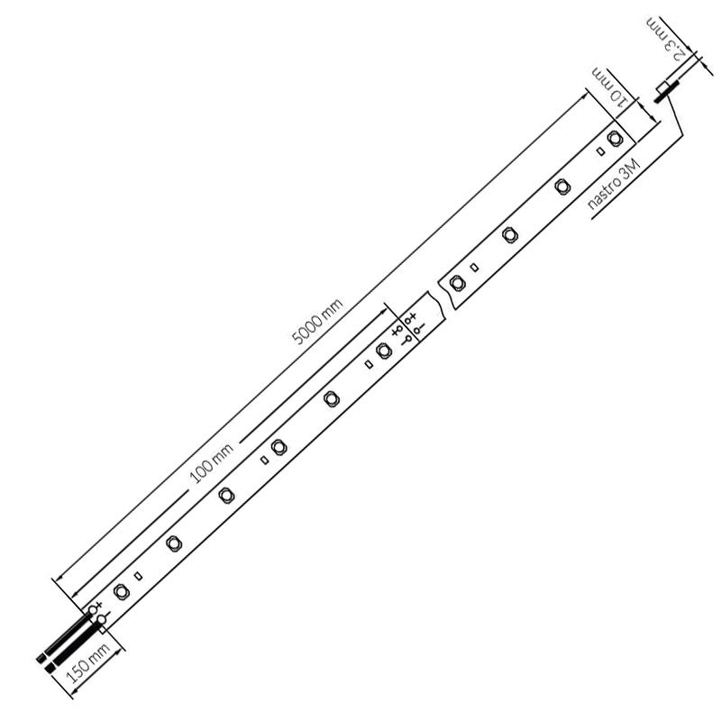 Ledco Led Strip 60W 3000K 24V IP65 5 Meter Strang SL60LBC65