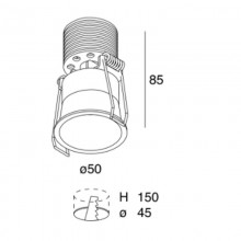 Novalux kone LED 7W 3000K Einbaustrahler 36° Abstrahlwinkel Weiß 103603.01