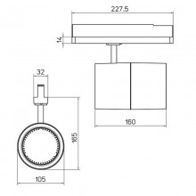 Side LED-Scheinwerfer 41W 3000K weiß 67355-LBC-60