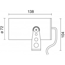 Side SPOT LED-Strahler 70 GR 4W 3000K IP67 E67886-LBC-FL