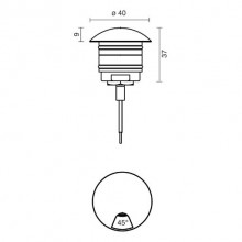 Side LED-Bodenlicht EYES COVER 2,5W 3000K IP67 E875-LBC